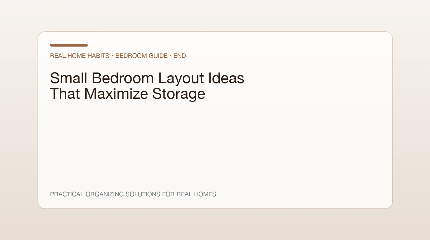Clear walking path between a bed and dresser in a small, organized bedroom